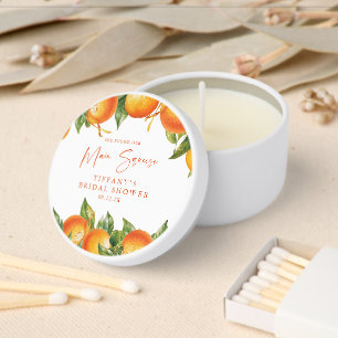 Modern Summer Oranges Citrus Bridal Shower Mini Candle Favors