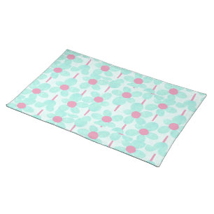 Modern Summer Pastel Floral Outdoor Cloth Placemat