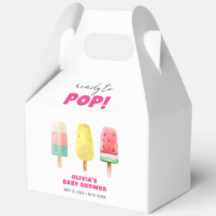 Modern Summer Popcicle Ice Cream Baby Shower  Favor Boxes