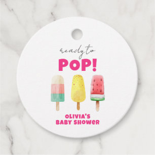 Modern Summer Popcicle Ice Cream Baby Shower Favor Tags