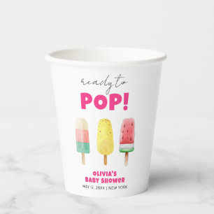 Modern Summer Popcicle Ice Cream Baby Shower  Paper Cups