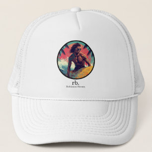 Modern Summer Surfing Vibes Surfer Custom Name Trucker Hat