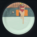 Modern Summer Themed Pool Party Paper Plate<br><div class="desc">Modern Summer Themed Pool Party Paper Plate
The best modern summer themed pool party paper plate</div>