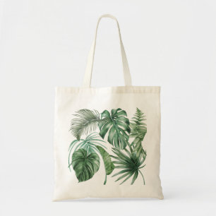 Modern Summer Tropical Leaves Monstera Beach Tote Bag