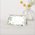 Modern Summer Wildflower Wedding Place Card<br><div class="desc">Pretty and delicate, this trendy summer wildflower wedding place card design would be perfect for a garden or backyard wedding celebration. Featuring elegant hand lettered script typography and modern positioning, and a delicate summer wildflower botanical floral frame. Such a pretty, summery design! Part of a co-ordinated suite. View suite here:...</div>