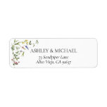 Modern Summer Wildflower Wedding Return Address La Label<br><div class="desc">Based on our bestselling Bridal Shower invitation, this trendy summer wildflower wedding return address label design features elegant hand lettered script typography and modern positioning, and a delicate summer wildflower botanical florals. Such a pretty, summery design! Part of a co-ordinated suite. View suite here: https://www.zazzle.com/collections/elegant_summer_wildflower_floral_bridal_shower-119362970052413009 Contact designer for matching products....</div>