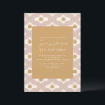 Modern Sun Moon Line Terracotta Gold 21st Birthday Invitation<br><div class="desc">Modern and aesthetic,  this celestial 21st birthday party invitation features a sun and moon geometric lines pattern in terracotta and gold.</div>