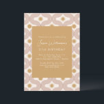 Modern Sun Moon Line Terracotta Gold 21st Birthday Invitation<br><div class="desc">Modern and aesthetic,  this celestial 21st birthday party invitation features a sun and moon geometric lines pattern in terracotta and gold.</div>