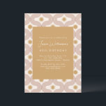 Modern Sun Moon Line Terracotta Gold 40th Birthday Invitation<br><div class="desc">Modern and aesthetic,  this celestial 40th birthday party invitation features a sun and moon geometric lines pattern in terracotta and gold.</div>