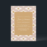 Modern Sun Moon Line Terracotta Gold 50th Birthday Invitation<br><div class="desc">Modern and aesthetic,  this celestial 50th birthday party invitation features a sun and moon geometric lines pattern in terracotta and gold.</div>