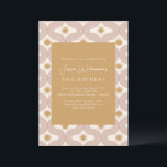 Modern Sun Moon Line Terracotta Gold 50th Birthday Invitation<br><div class="desc">Modern and aesthetic,  this celestial birthday invitation features a sun and moon geometric lines pattern in terracotta and gold.</div>