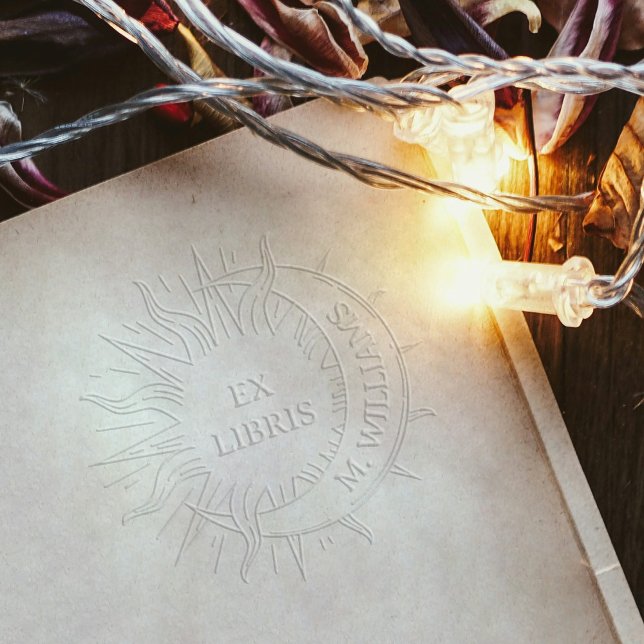 Modern Sun & Moon Personal Library Book Page Paper Embosser (Creator Uploaded)
