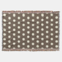 Modern Sun Motif Woven Blanket – Minimalist Taupe