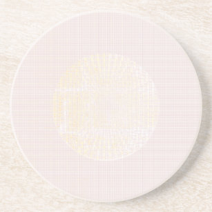 Modern Sunbeam Pink Pastel Sandstone Coaster