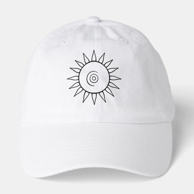 Modern Sunburst Minimalist Cap (Front)