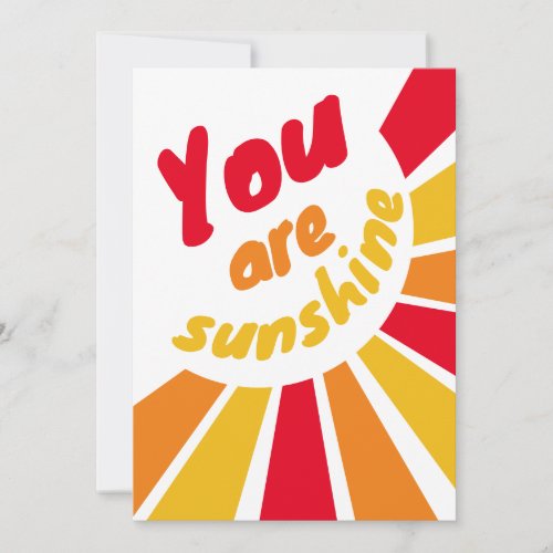 Modern sunburst positive affirmation greeting card