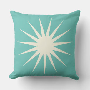 Modern Sunburst Throw Pillow in Any Color