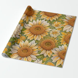 Modern Sunflower Beautiful Collection Wrapping Paper