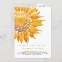 Modern SunFlower Bridal Shower Invitations