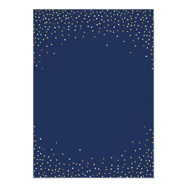 Modern Sunflower Bridal Shower Navy Blue Invitation