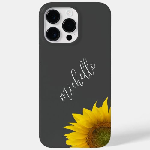 Modern Sunflower Elegant Botanical Gray Case_Mate iPhone 14 Pro Max Case