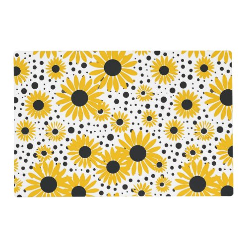 Modern sunflower pattern placemat