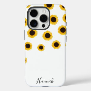Modern Sunflower Personalized iPhone 16 Pro Case