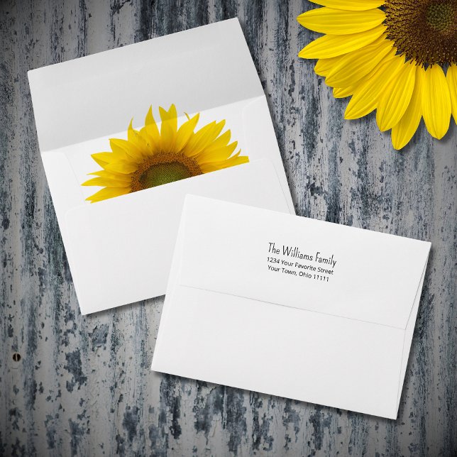 Modern Sunflower Summer Family Reunion Barbecue Envelope (Creator Uploaded)