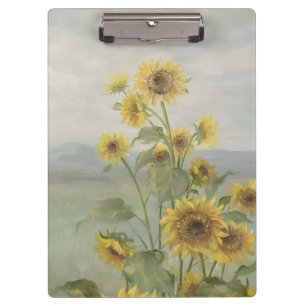 Modern sunflower Watercolor & personalize Image Clipboard
