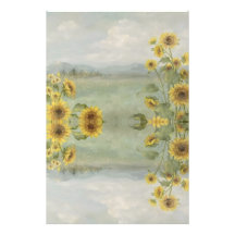 Modern sunflower Watercolor & personalize Image