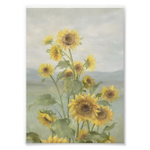 Modern sunflower Watercolor & personalize Image