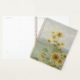Modern sunflower Watercolor & personalize Image Planner