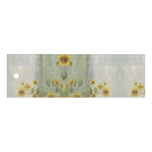 Modern sunflower Watercolor & personalize Image Ruler