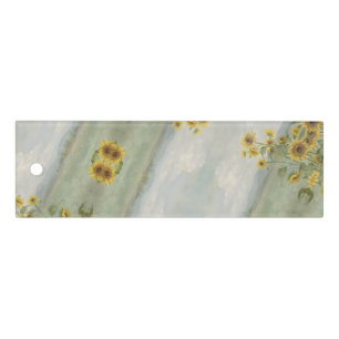 Modern sunflower Watercolor & personalize Image Ruler