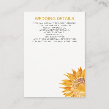 Modern SunFlower Wedding cards