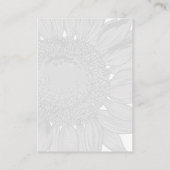 Modern SunFlower Wedding cards (Back)
