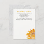 Modern SunFlower Wedding cards (Front/Back)