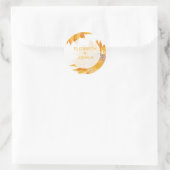Modern SunFlower Wedding Classic Round Sticker (Bag)