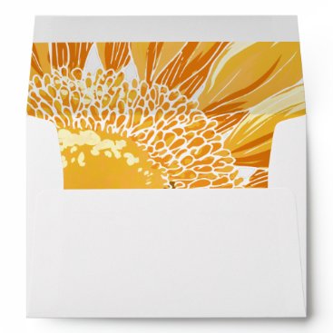 Modern SunFlower Wedding Envelope