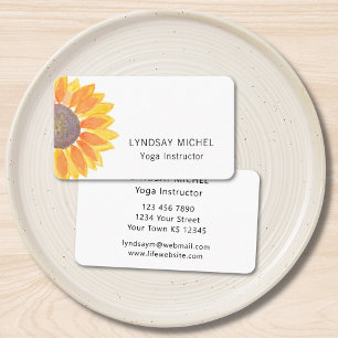 Modern Sunflower Yoga Instructor Business Card