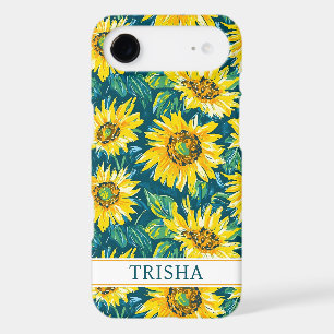 Modern Sunflowers Monogrammed iPhone 17 Air Case