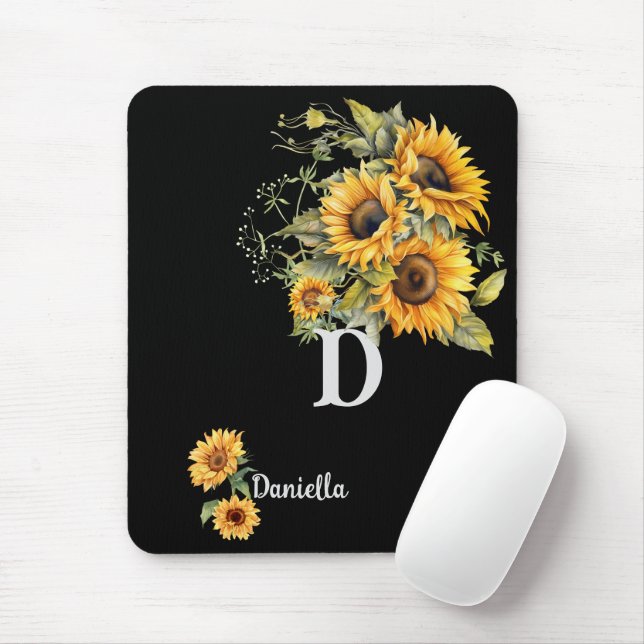 Modern Sunflowers Mouse Pad (With Mouse)