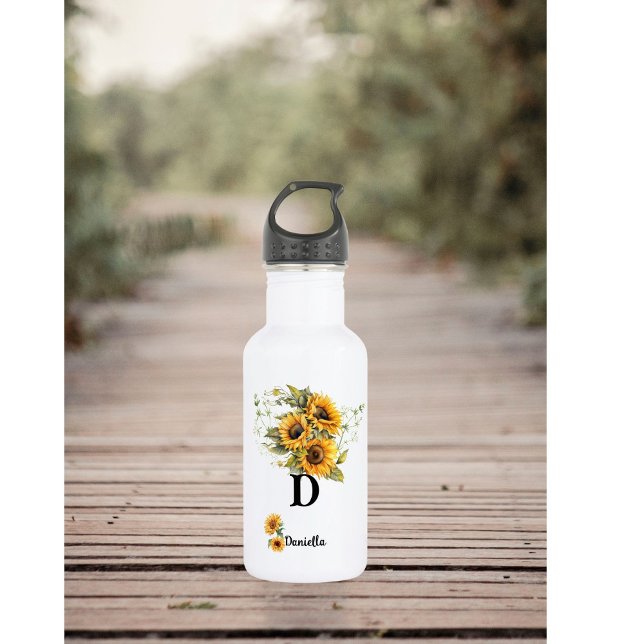 Modern Sunflowers  Stainless Steel Water Bottle (Creator Uploaded)