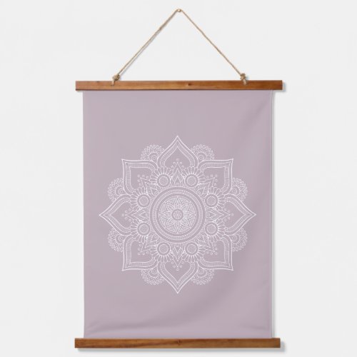 Modern Sunny Blush Pink Geometric Mandala Canvas Hanging Tapestry