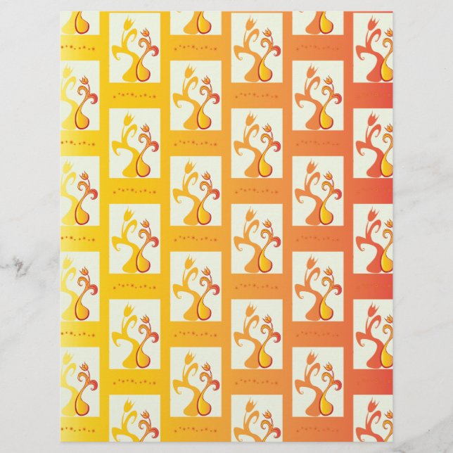 Modern Sunny yellow Tulip Couple illustration (Front)