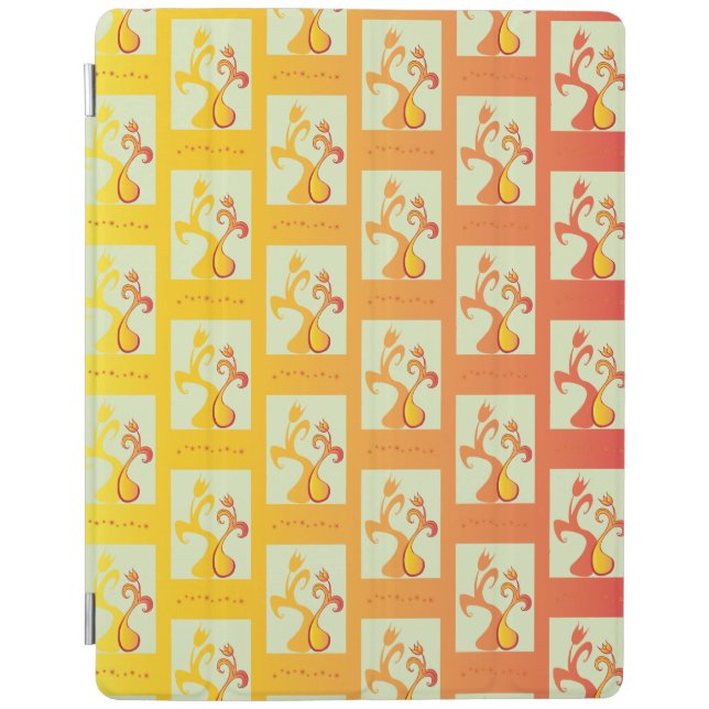 Modern Sunny yellow Tulip Couple illustration iPad Smart Cover (Front)
