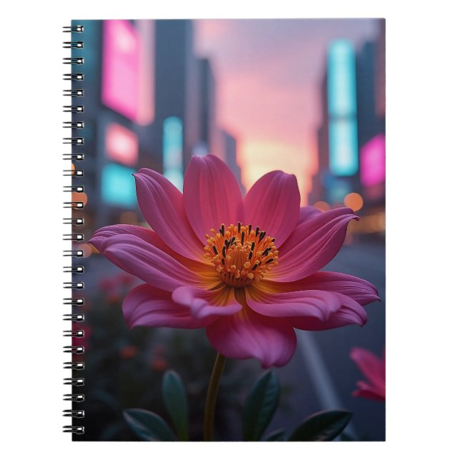 Modern Sunrise Bloom Notebook (Front)