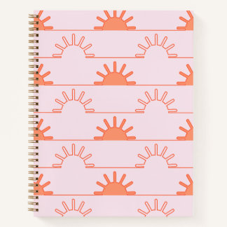 Modern Sunrise Sunset - Spiral Notebook