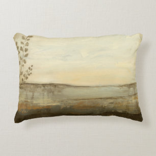Modern Sunset Landscape Oil Painting Accent Pillow