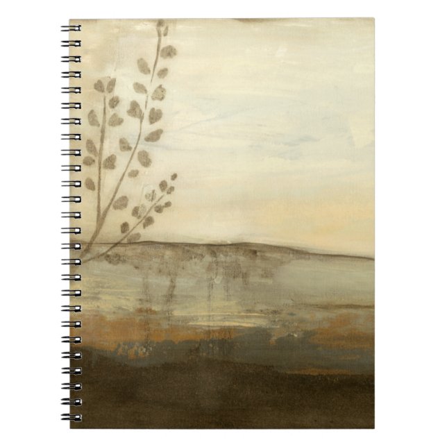 Modern Sunset Landscape Oil Painting Notebook (Front)